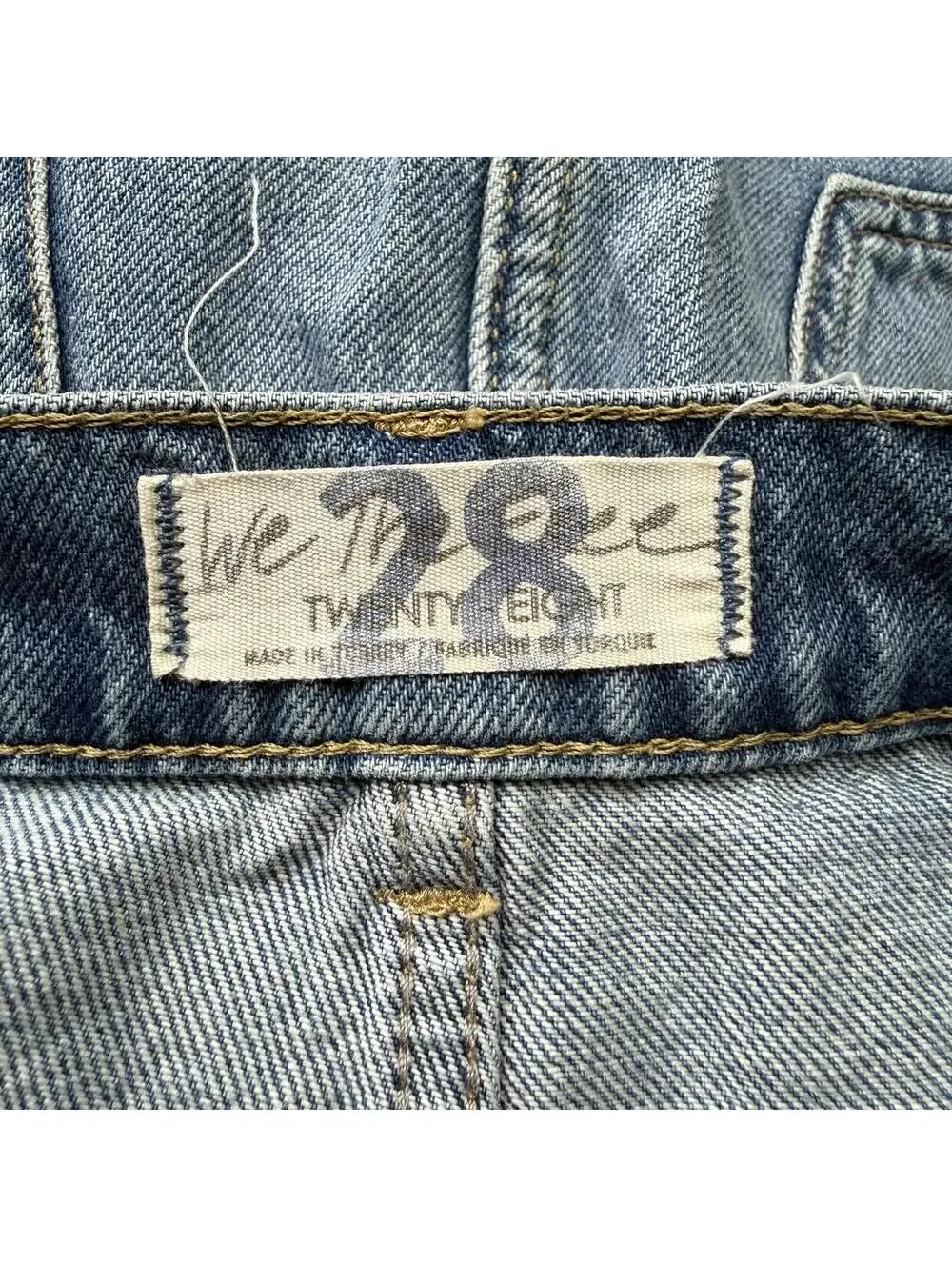 We The Free Free People Distressed Denim Mini Skirt Size 28
